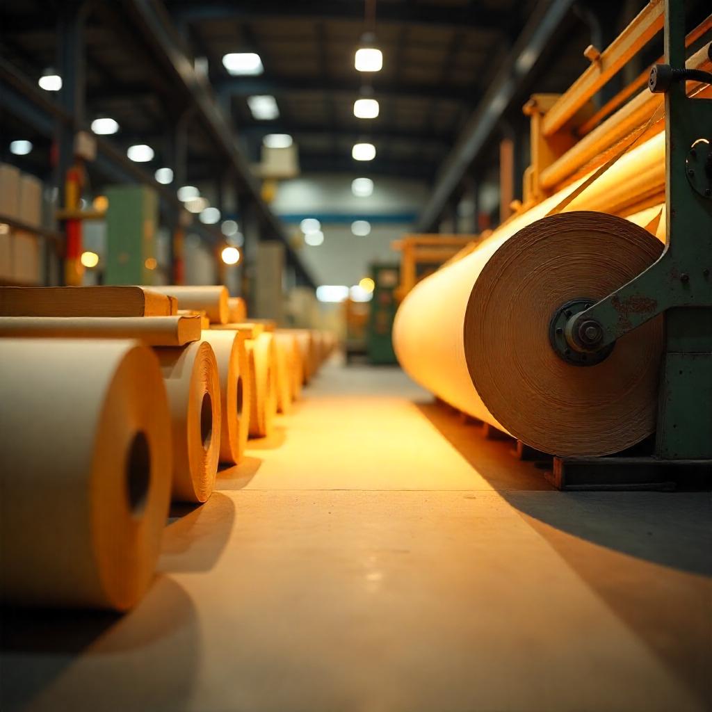 Modern facility at Dev Priya Products producing paper from recycled waste with advanced eco-friendly technology.